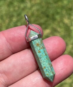 chrysocolla pendant in sterling silver