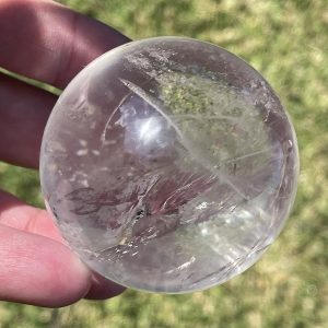 Large Clear Quartz polished crystal sphere