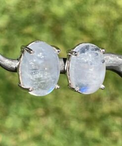 Moonstone Earrings - Silver