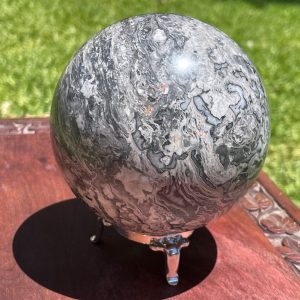 large, banded jasper sphere