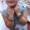 Child wrist sized bracelets rose quartz amethyst hematite serpentine opalite