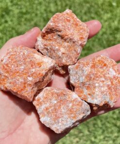 raw orange calcite