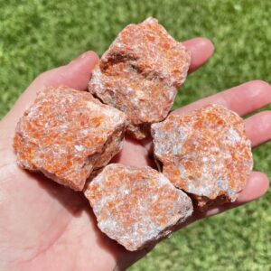 raw orange calcite