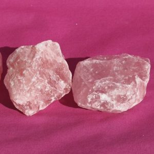 Natural rose quartz pieces
