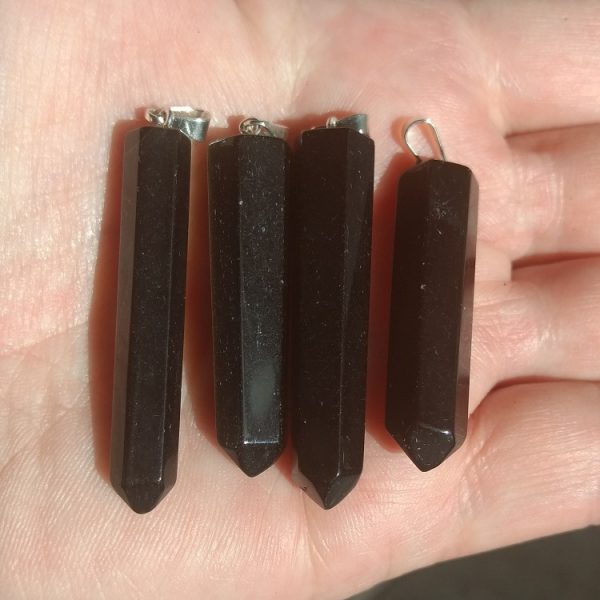 Black Obsidian Pendant - Point
