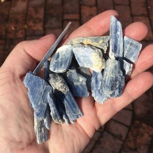 bags of blue kyanite rulers