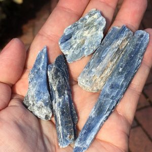 bags of blue kyanite rulers
