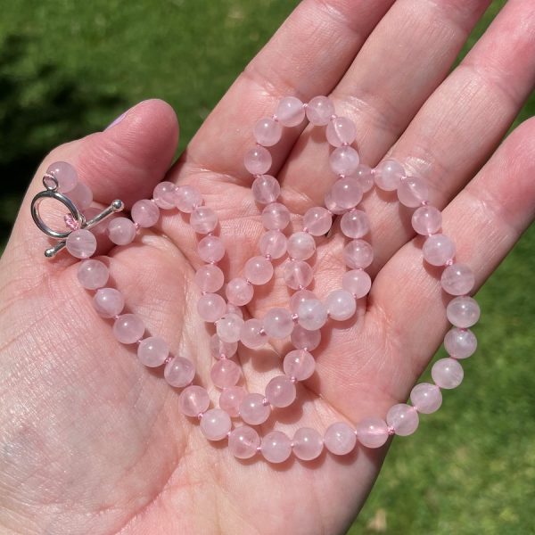 Rose Quartz Necklace in 6 mm bead