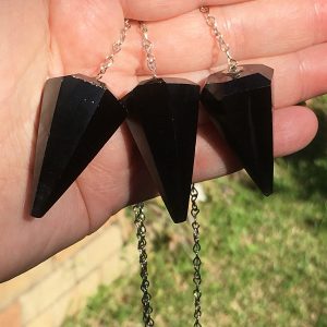Faceted Obsidian Pendulums
