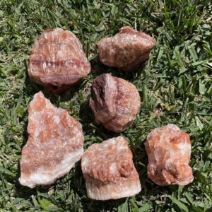 red calcite crystals