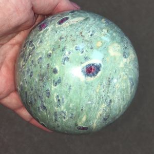 Ruby in Fuchsite Sphere with Kyanite