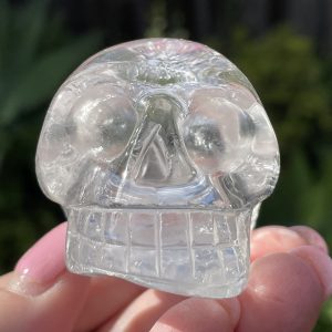 clear quartz skull
