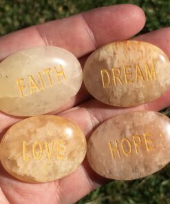 golden quartz word stones