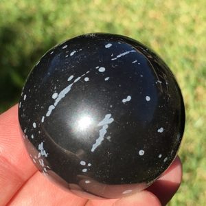 Snowflake Obsidian Ball