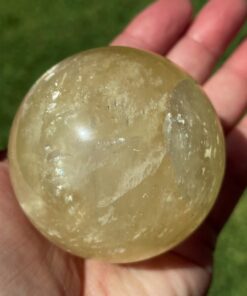 golden calcite ball