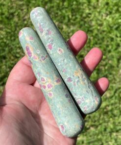 Ruby in Fuchsite Wand from India