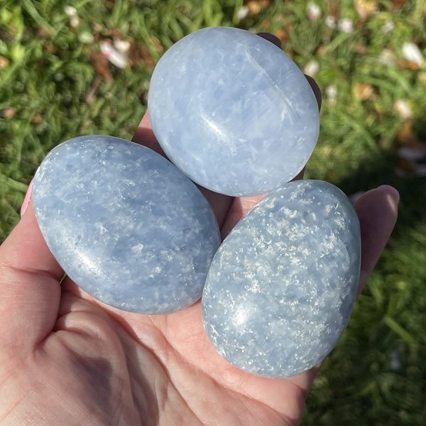 blue calcite pebbles