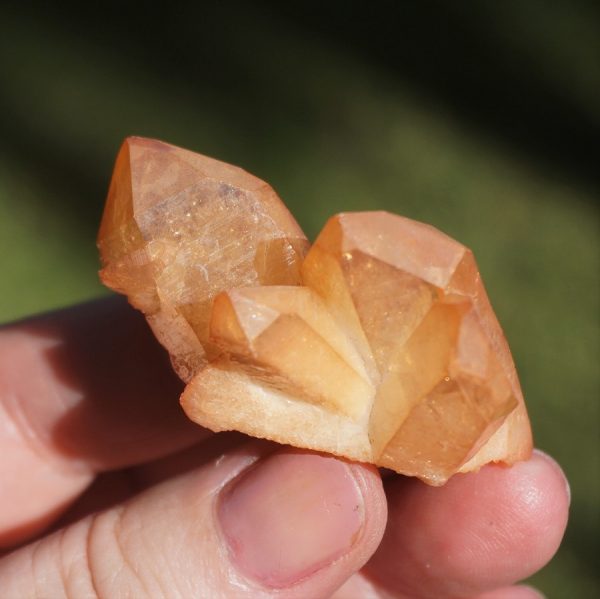 tangerine aura quartz cluster