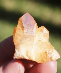 tangerine sun aura quartz point
