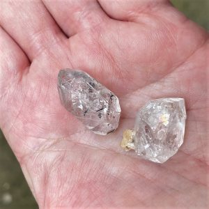 clear Herkimer diamond quartz double terminated points