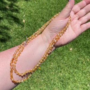 natural Citrine Bead Necklace