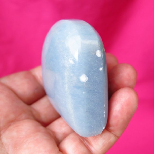 Blue Angelite Heart from Peru