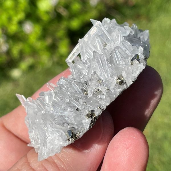 Clear Quartz Cluster with Pyrite from Peru