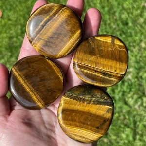 tiger's eye flat stone from South Africa