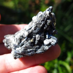 buy Stibnite Cluster with Gyrolite