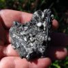Stibnite Cluster with Gyrolite
