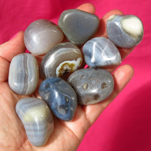 Grey agate - plain and banded