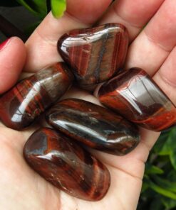 Red Tiger's Eye Tumbles - A grade