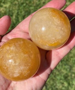 golden quartz spheres