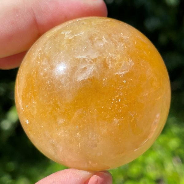 LEFT golden healer quartz sphere