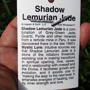 Shadow Lemurian Jade Pendant - silver