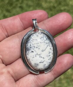 Dendritic Agate Pendant in sterling Silver