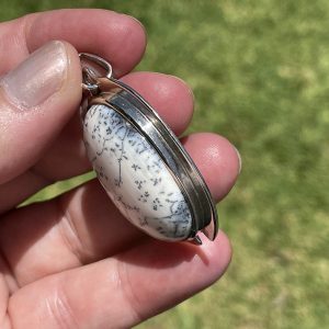 Tree Agate Pendant in sterling Silver