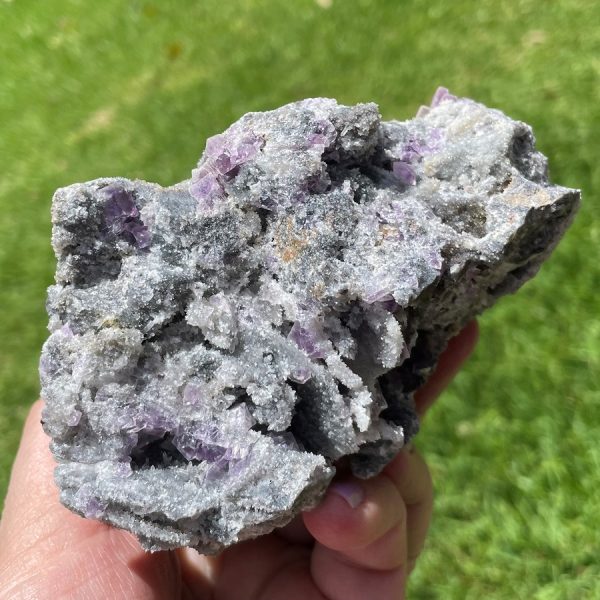 purple cubic fluorite cluster from USA