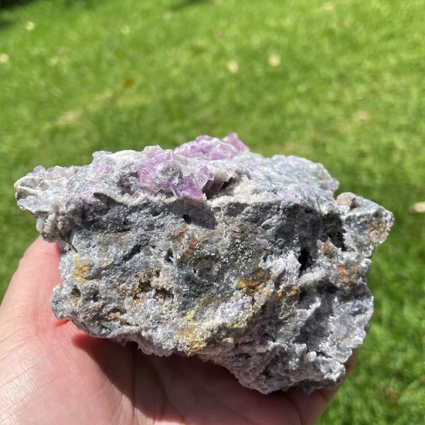 purple fluorite cluster from USA