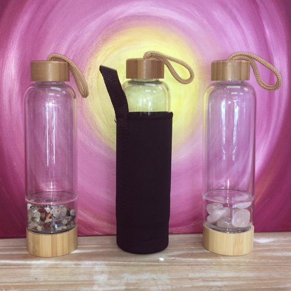 CATEGORY water bottle in bamboo for crystals