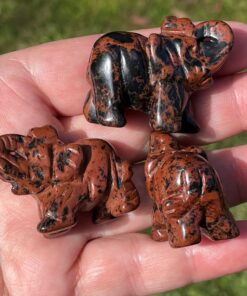 mahogany obsidian elephant