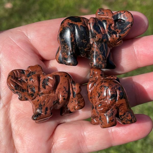 mahogany obsidian elephant