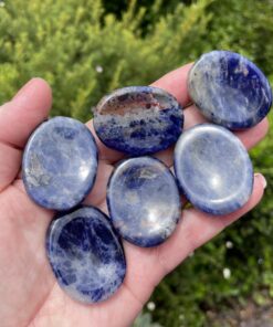 Sodalite worry stones from India