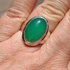 CATERGORY chrysoprase ring - silver