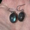 labradorite earrings in 925 silver