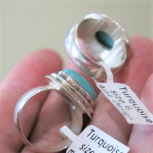 Turquoise Rings in 925 silver