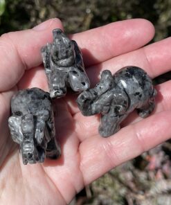 crystal elephants Norwegian Moonstone