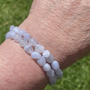 Blue Lace Agate bracelets from Namibia