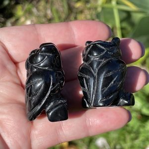 black obsidian owls