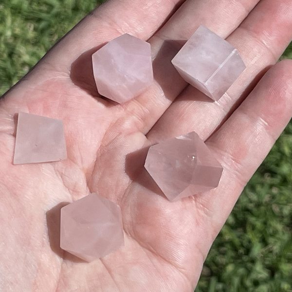 rose quartz platonic solids set